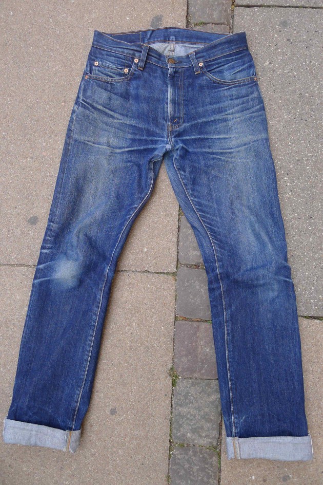 light wash raw denim