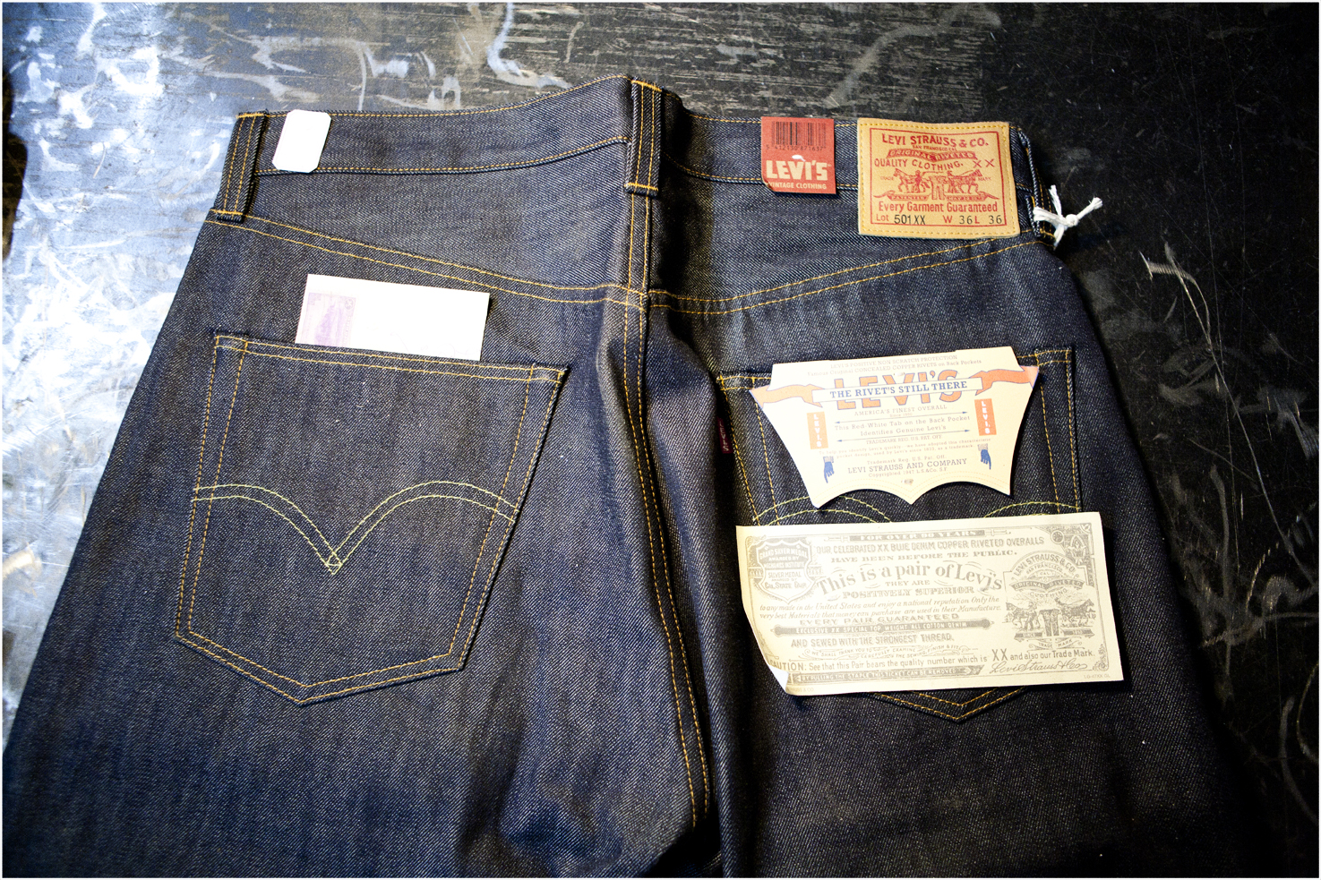 Levi's Vintage Clothing 1947's 501XX JEANS The effect of wearing