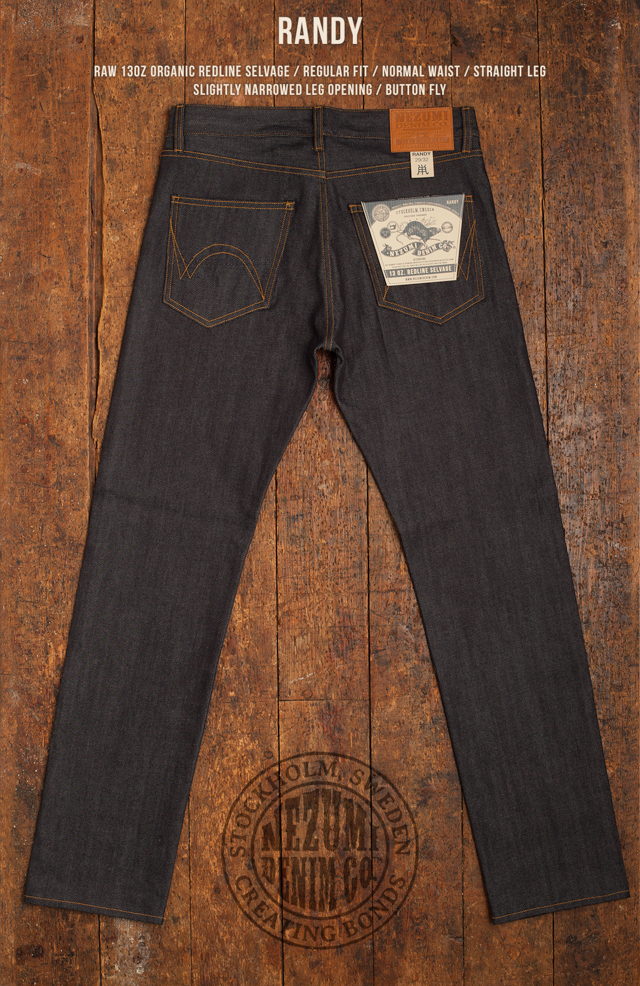 Rope Dye Nezumi Denim Co. Randy Organic 13 oz. selvage denim