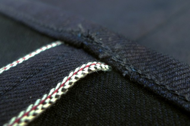 Rope Dye Raw Denim Roundup Black selvage denim