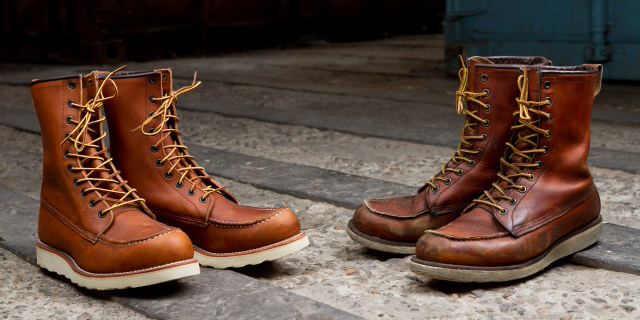 Breaking in red on sale wing moc toe