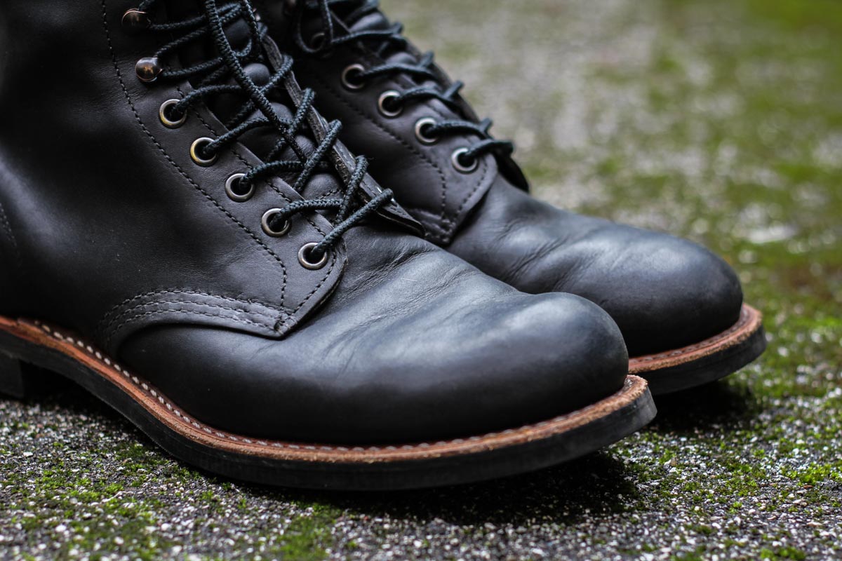 mens black red wing boots