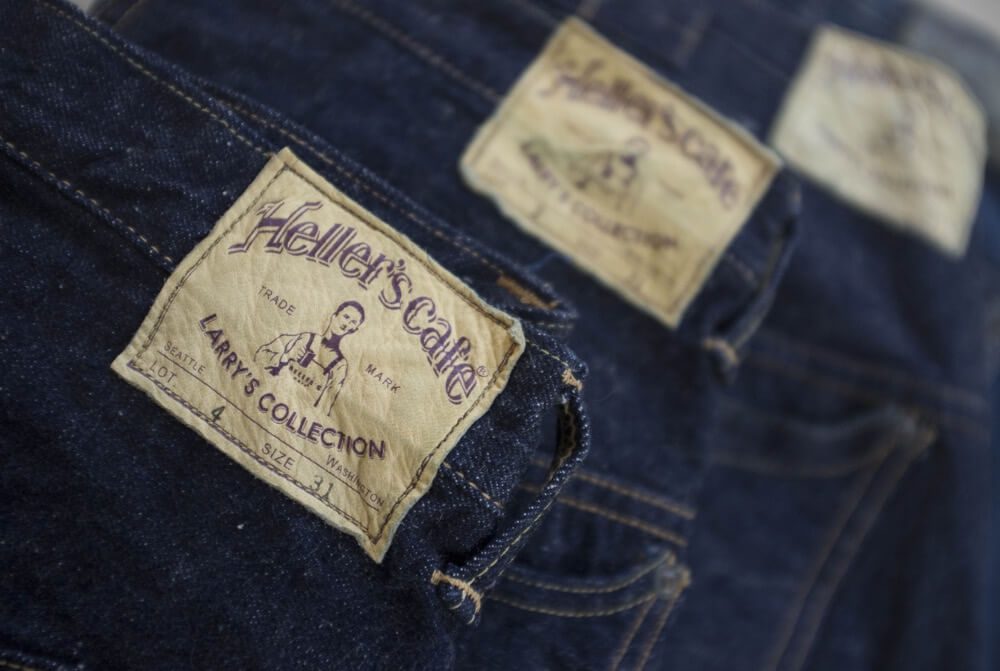 Heller's Café jeans labels
