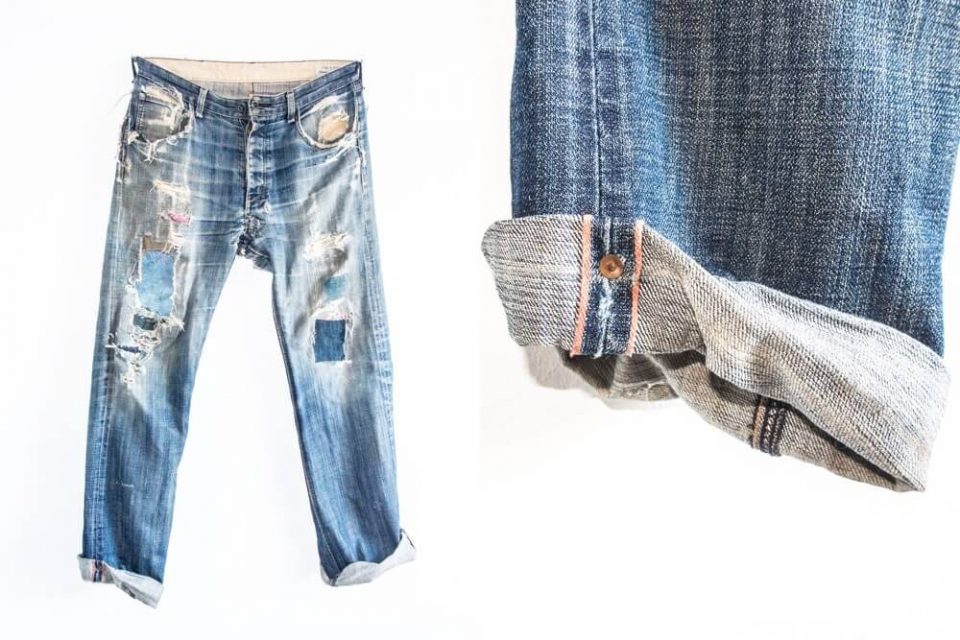 rag & bone raw denim jeans worn for 8 years