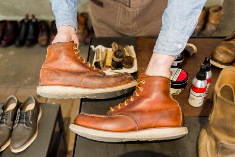 cleaning red wing boots