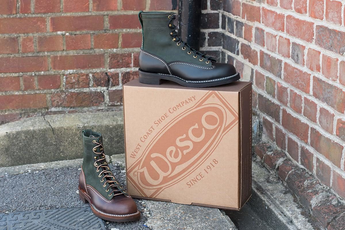 The Bootery build Wesco boots with Olive Burlap leather