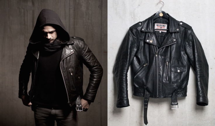 kasper leather jacket
